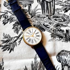 Guess watch with blue leather band